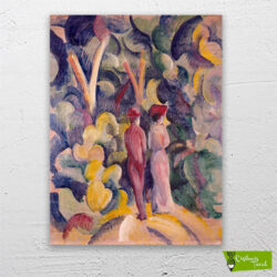 Renkli-ormanda-çift-çizilmiş-tuval