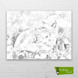 Sevimli-tilki-cizilmis-tuval