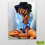 Taburedeki-kadın-çizilmiş-tuval1