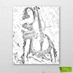 çello-cizilmis-tuval