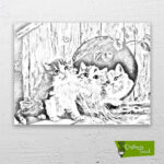 üç-kedi-yavrusu-cizilmis-tuval