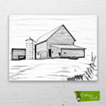 Kağıt-ev-cizilmis-tuval