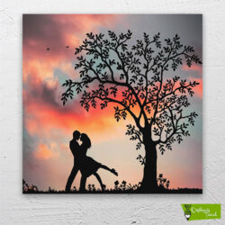 aşk-silüet-cizilmis-tuval-1