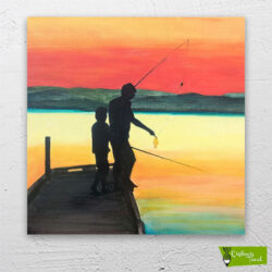 balık-tutan-baba-oğul-cizilmis-tuval-1