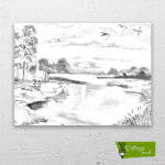 kamp-ateşi-cizilmis-tuval