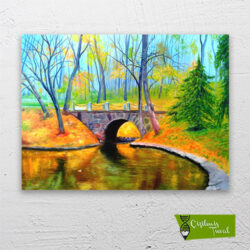 kanal-üzerinde-taş-köprü-cizilmis-tuval-1