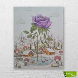 mor-gül-cizilmis-tuval-1