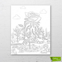 mor-gül-cizilmis-tuval