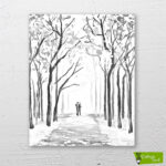 walking-in-love-cizilmis-tuval