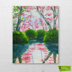 yeşil-çalılar-yansıma-cizilmis-tuval-1