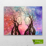 yüzyüze-silüet-çalışması-cizilmis-tuval-1