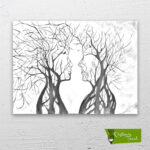 yüzyüze-silüet-çalışması-cizilmis-tuval