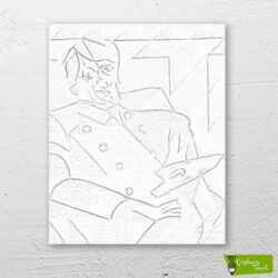 Pablo-Picasso'nun-portresi-cizilmis-tuval