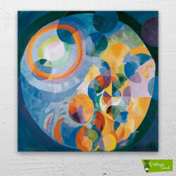 dairesel-formlar-güneş-ve-ay-cizilmis-tuval