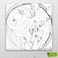 dairesel-formlar-güneş-ve-ay-cizilmis-tuval