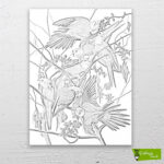 muhabbet-kuşları-cizilmis-tuval