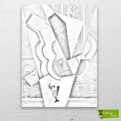 soyutlama-gitar-ve-kadeh-cizilmis-tuval