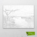 Niagara-Şelaleleri-Niagara-Falls-cizilmis-tuval