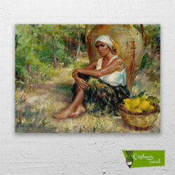 limon-sepeti-ve-kadın-cizilmis-tuval