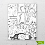 Henri-Matisse-mavi-pencere-cizilmis-tuval