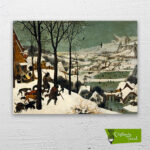 kar-üzerindeki-avcılar-hunters-in-the-snow-cizilmis-tuval