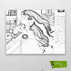 marc-chagall-the-birthday-doğumgünü-cizilmis-tuval