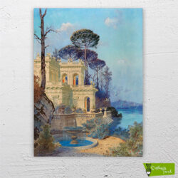 Ferdinand-Knab-göl-kenarındaki-villa-cizilmis-tuval-1