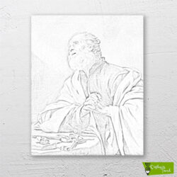 St.Peter-Penitent-tövbekar-cizilmis-tuval