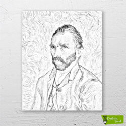 Vincent-Van-Gogh-Self-Portrait-cizilmis-tuval