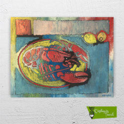 kırmızı-ıstakoz-cizilmis-tuval-1