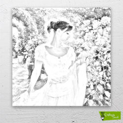 beyaz-elbise-cizilmis-tuval