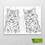 iki-neşeli-kedi-louis-wain-cizilmis-tuval