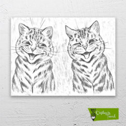 iki-neşeli-kedi-louis-wain-cizilmis-tuval