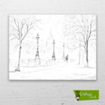 kar-ve-şehir-cizilmis-tuval