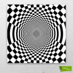 dama-desenli-tünel-cizilmis-tuval