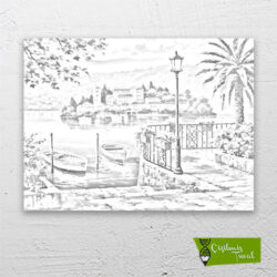 porto-gölü-cizilmis-tuval